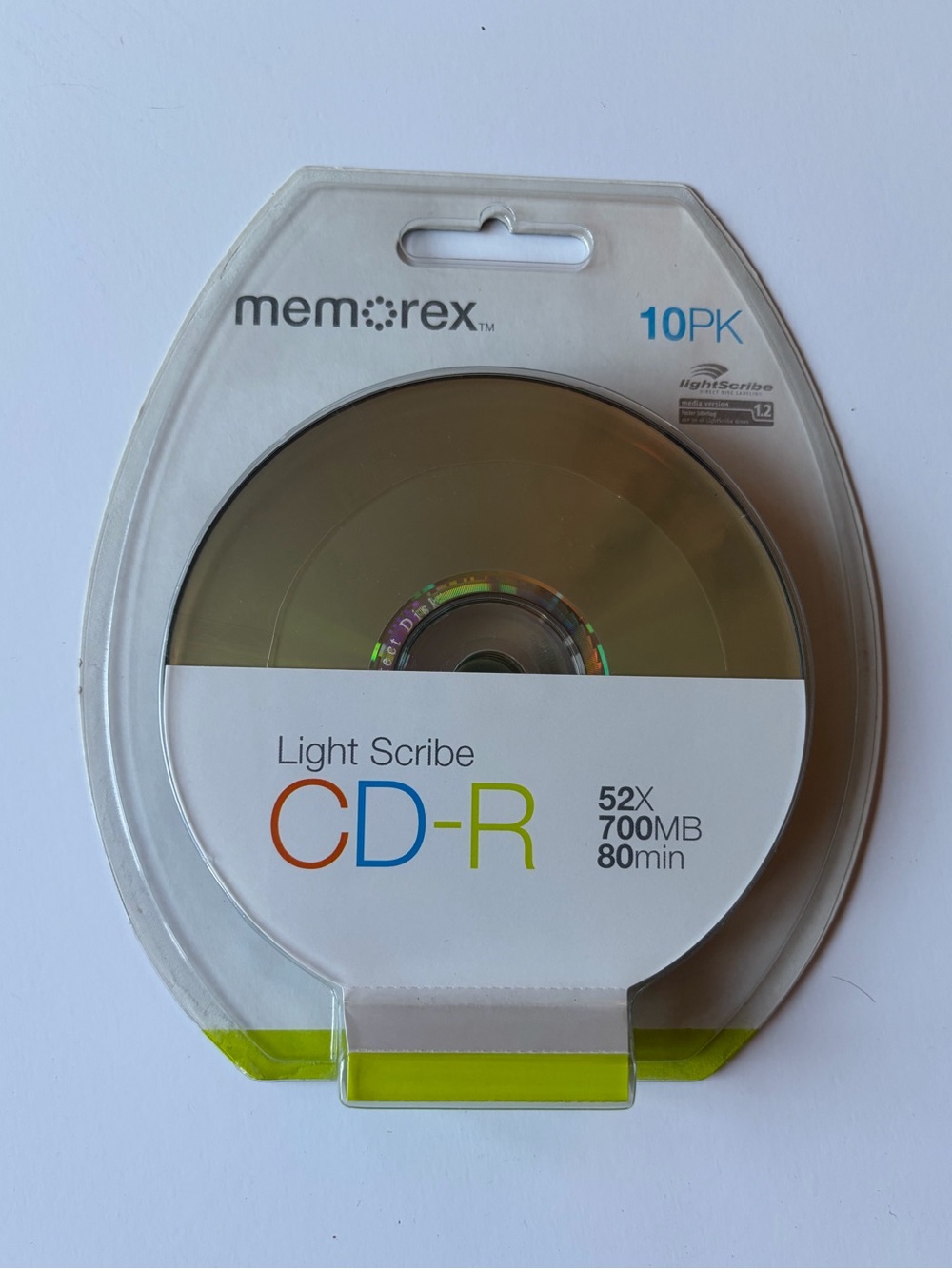 Memorex Light Scribe CD-R 10-Pack Blank Recordable CDs Brand New